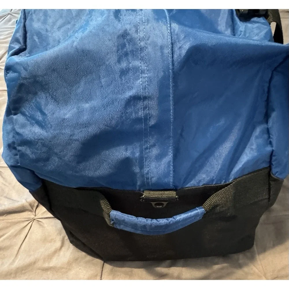 Disney Large Blue Mickey Mouse Travel Duffle Bag Embroidered Daddy